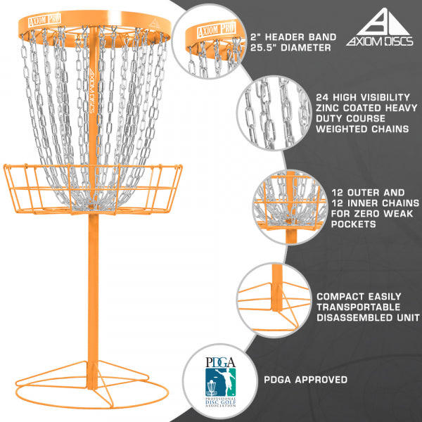 Axiom Pro 24-Chain Disc Golf Basket
