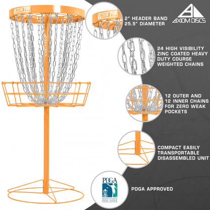 Axiom Pro 24-Chain Disc Golf Basket